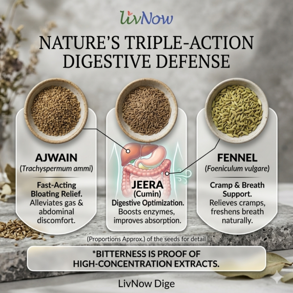 Dige: ajwain, jeera and fennel