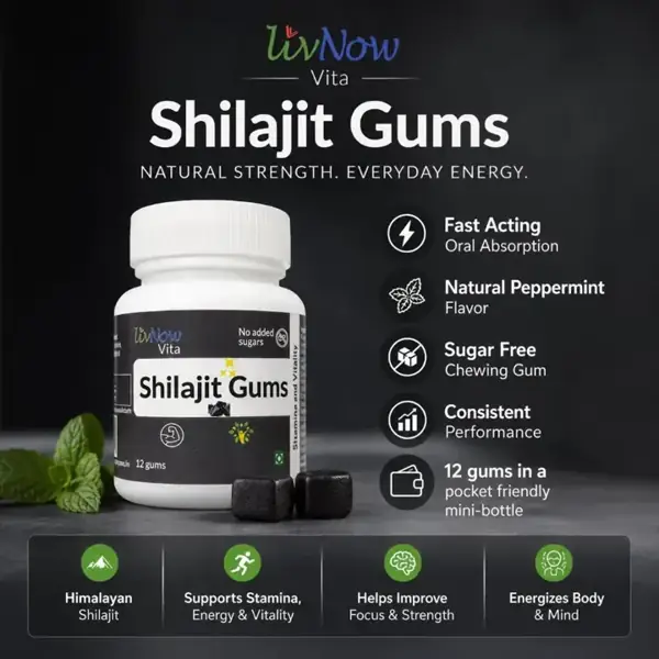 LivNow Vita bottle with shilajit and herbs